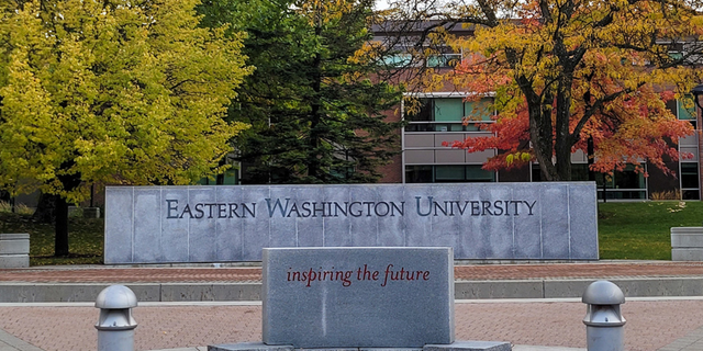 Sign on Eastern Washington University's campus.