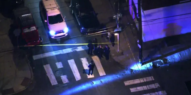 The Philadelphia Police Department says that seven people were shot near a school yard in the city's Strawberry Mansion neighborhood on Thursday evening.