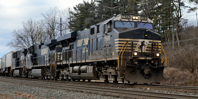 A Norfolk Southern crew member was briefly trapped in an engine car this weekend after it tilted over along with 10 other cars in Jasper, Alabama.