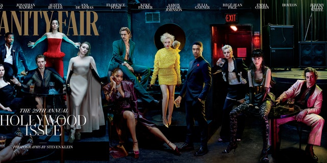 Vanity Fair's 29th Annual Hollywood Issue is out Feb. 28. The cover features Selena Gomez, Jonathan Majors, Austin Butler, Ana de Armas, Florence Pugh, Keke Palmer, Aaron Taylor-Johnson, Julia Garner, Emma Corrin, Regé-Jean Page, Hoyeon, and Jeremy Allen White.