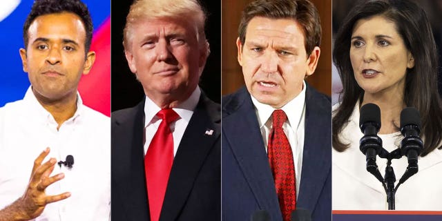 Vivek Ramaswamy, Trump, DeSantis Haley