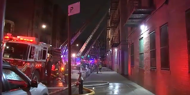 At least four people were injured when a 5-alarm fire consumed a supermarket in New York on Feb. 9, 2023.