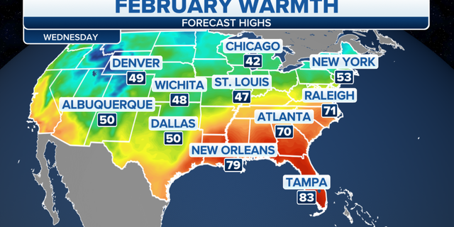 Warm temperatures forecast across the country