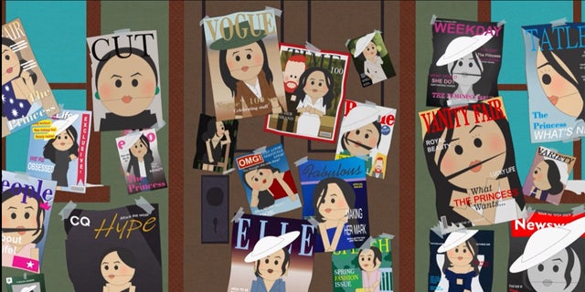 Kyle comes home to find his house papered with magazine covers of the prince's wife.
