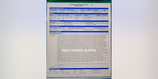 Leaked incident report containing disputed details about the deadly Jan. 7 traffic stop involving Tyre Nichols, which led to murder charges against five Memphis police officers.
