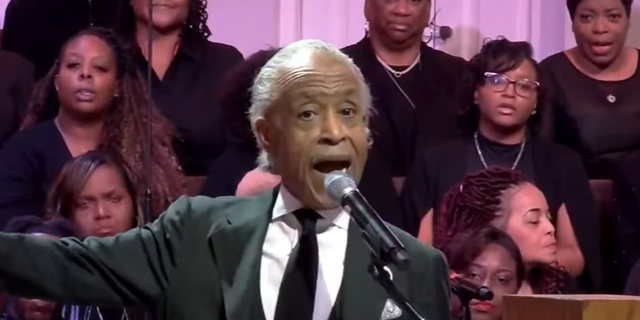 Reverend and MSNBC host Al Sharpton speaks at the funeral of Tyre Nichols.