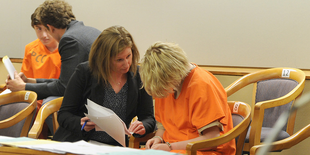 Kayden McIntosh and Denali Brehmer are arraigned at the Nesbett Courthouse in Anchorage, Alaska, on June 18, 2019, after a grand jury indicted them on first-degree murder and other charges in the shooting death of 19-year-old Cynthia Hoffman.