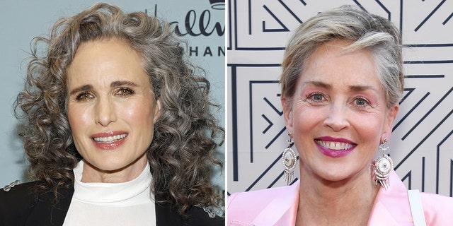 Andie MacDowell, left, opened up about the dating advice she received from Sharon Stone.