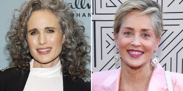 Andie MacDowell, left, opened up about the dating advice she received from Sharon Stone.