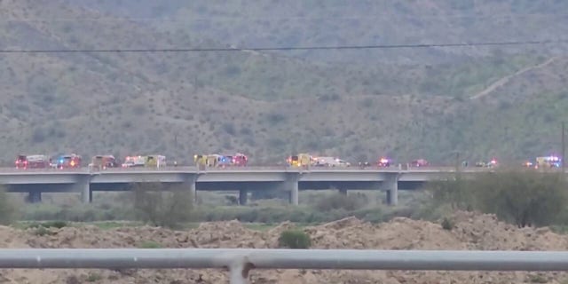 Police say two were killed and another 11 were injured when a truck crashed into a group of bicyclists along a highway in Goodyear, Arizona.