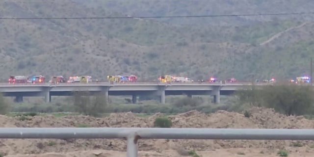 Police say two people were killed and another 11 were injured when a truck crashed into a group cycling along a Goodyear, Arizona, highway.