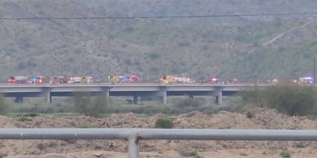 Police say two were killed and another 11 were injured when a truck crashed into a group of bicyclists along a highway in Goodyear, Arizona.