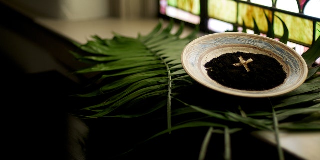 The ashes used on Ash Wednesday are from the burnt palms prepared on Palm Sunday.