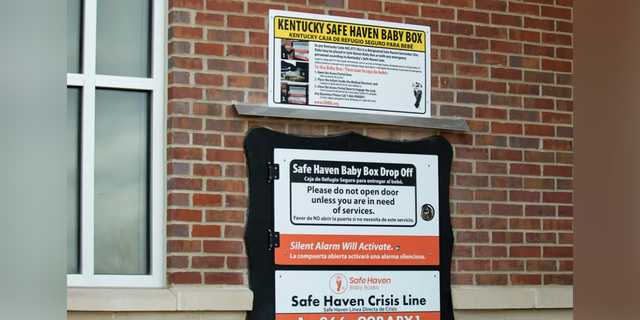The Bowling Green Fire Department's Safe Haven Baby Box at BGFD's Fire Station 7 is seen Friday, Feb. 10, 2023.