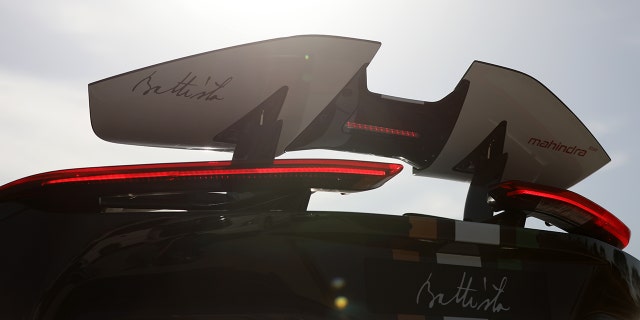 The Battista's rear wing can be adjusted to balance drag and downforce.