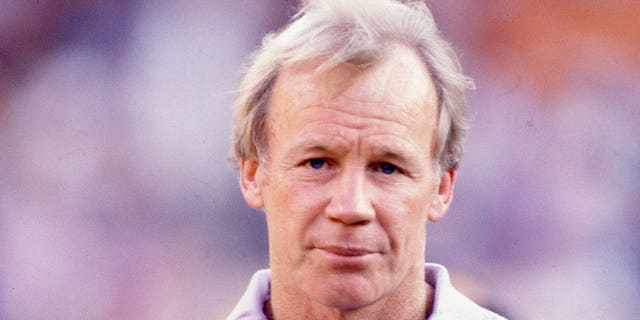 Washington Redskins general manager Bobby Beesard at RFK Stadium in Washington, DC, 1983