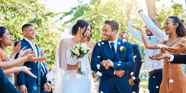 bride and groom at wedding