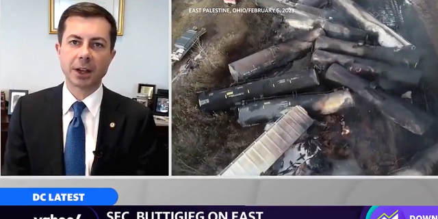 Transportation Secretary Pete Buttigieg speaks about the train derailment in Ohio.