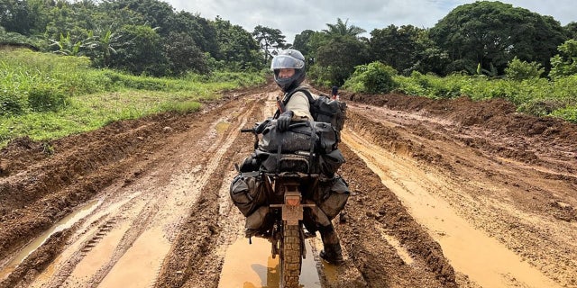 Approximately a third of the over 8,000-mile trip was spent off pavement.