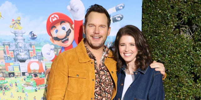 Chris Pratt and his wife Katherine Schwarzenegger beamed on the red carpet at the opening of the new, interactive land Super Nintendo World at Universal Studios Hollywood. 