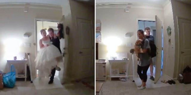 A young couple from Georgia shared how their security camera captured major milestones in their relationship.