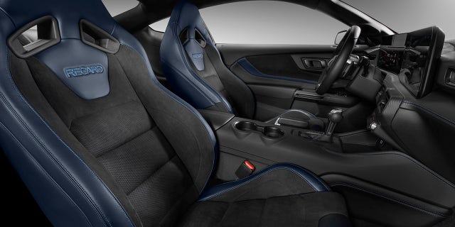 Blue and black Recaro seats will be available.