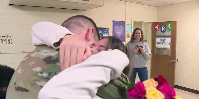 Administrators brought Cole into his daughter Morgan's classroom at Quioccasin Middle School. Source: CBS 6 News Team