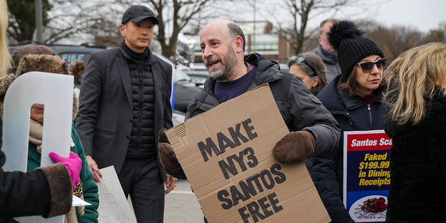 Guests attended "Drive Out Santos: Constituent Caravan Across NY-03" on February 25, 2023, in New Hyde Park, New York.