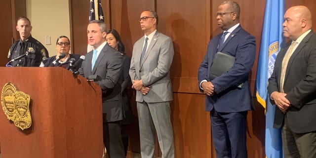 FBI Boston Special Agent in Charge Joe Bonavolonta and Boston Police Commissioner Michael Cox joined law enforcement partners in announcing federal and state charges against Csean Skerrit for the murder of Tyler Lawrence.