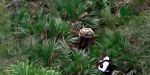 A Brevard County helicopter located the boy in a wooded area and directed search crews to his location.