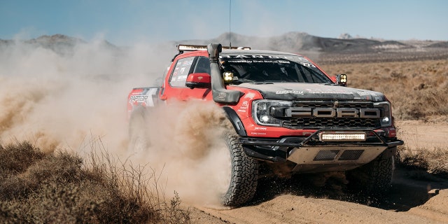 Ford entered a Ranger Raptor pickup running low-carbon fuel in the 2022 Baja 1000 race.