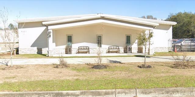 A Google Earth image shows the Integrity Funeral Home at Forest Lawn Cemetery in Houston, Texas.