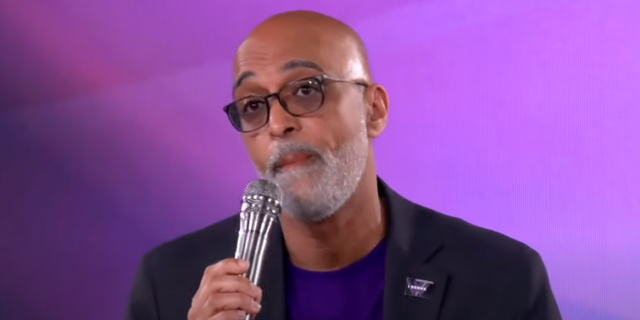 Pastor James D. Gailliard delivers a sermon about tithing and racial justice on Jan. 29, 2023