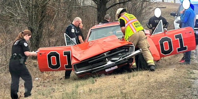 This General Lee replica was driven off the road in Hollister, Mo.