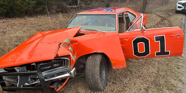 This General Lee replica was wrecked outside Branson, Missouri.