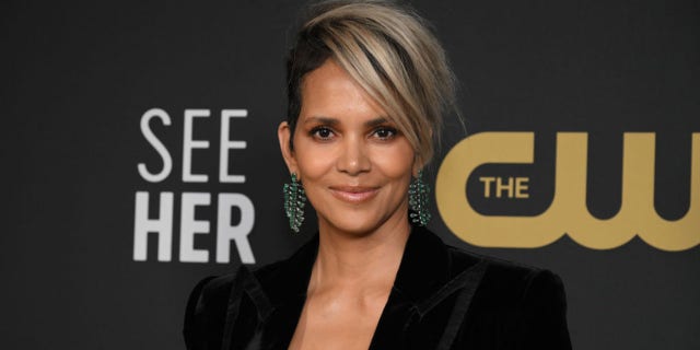 Halle Berry poked fun at herself after face-planting on stage at a charity event.