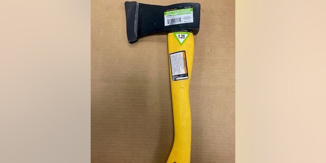 Police said a hatchet allegedly used to strike the 83-year-old victim multiple times was recovered during the arrest of Shabazz. Police shared a photo of a 1.25-pound hatchet.