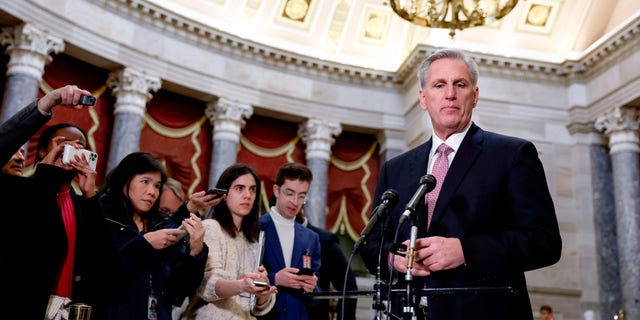 During his news conference, McCarthy discussed a range of topics, including the House vote to remove Rep. Ilhan Omar from the Foreign Affairs Committee.