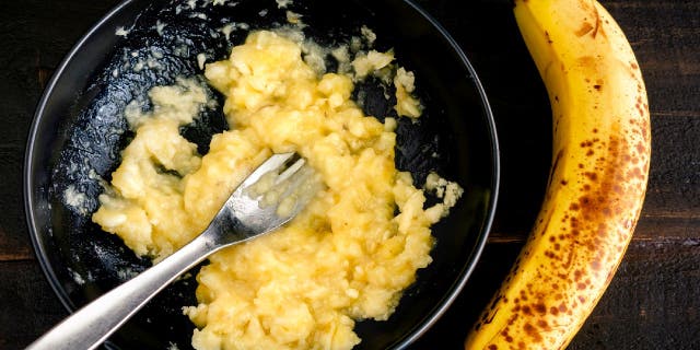 Bananas can be mashed for cooking and baking.