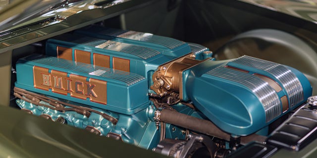 The Invicta's "Nailhead" V8 has been supercharged and equipped with custom covers.