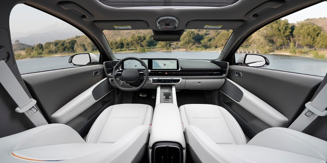 The Ioniq 6 is a midsize sedan similar in size to the Hyundai Sonata.