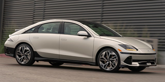 The Ioniq 6 is an all-electric midsize sedan.