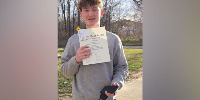 Jack Snyder, 17, was a personnel of nan National Honor Society.