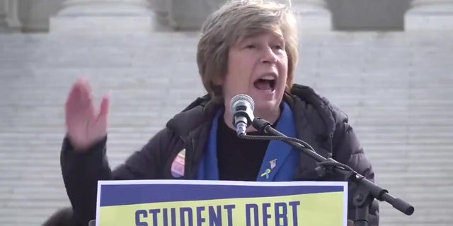 Randi Weingarten gave an emotional diatribe outside the Supreme Court on Tuesday.