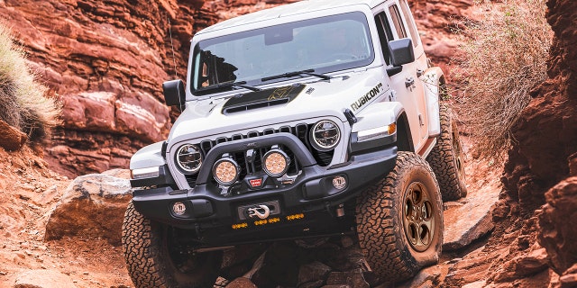 The Rubicon 20th Anniversary Level II by American Expedition Vehicles upfit includes 37-inch tires and is limited to 150 trucks. 