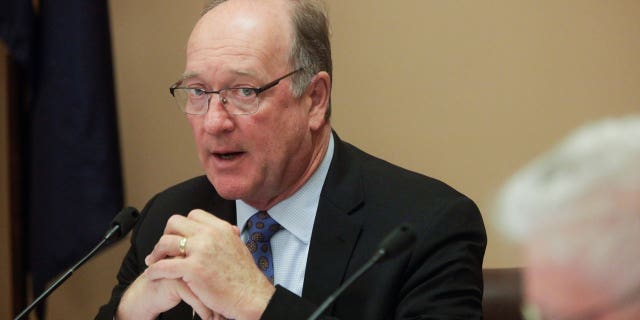 Republican Kansas state Sen. Jeff Longbine voiced his opposition to a measure to eliminate many ballot drop boxes proposed by more conservative members of his party.