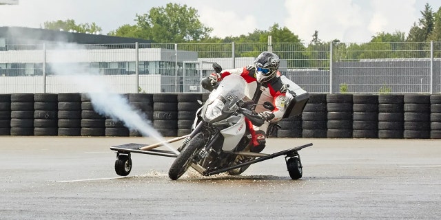 Bosch has developed a similar idea for motorcycles.