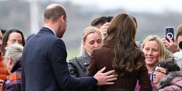 Kate Middleton spotted her former teacher as she waved to the crowds outside the National Maritime Museum Cornwall. 