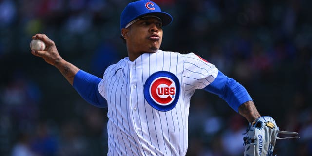Marcus Stroman of the Chicago Cubs pitches against the Cincinnati Reds at Wrigley Field on October 2, 2022, in Chicago, Illinois.