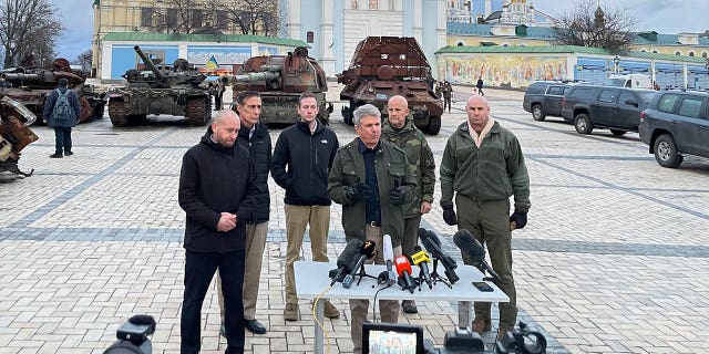 The GOP lawmakers met with Ukrainian President Volodymyr Zelenskyy before conducting a press conference in Kyiv.